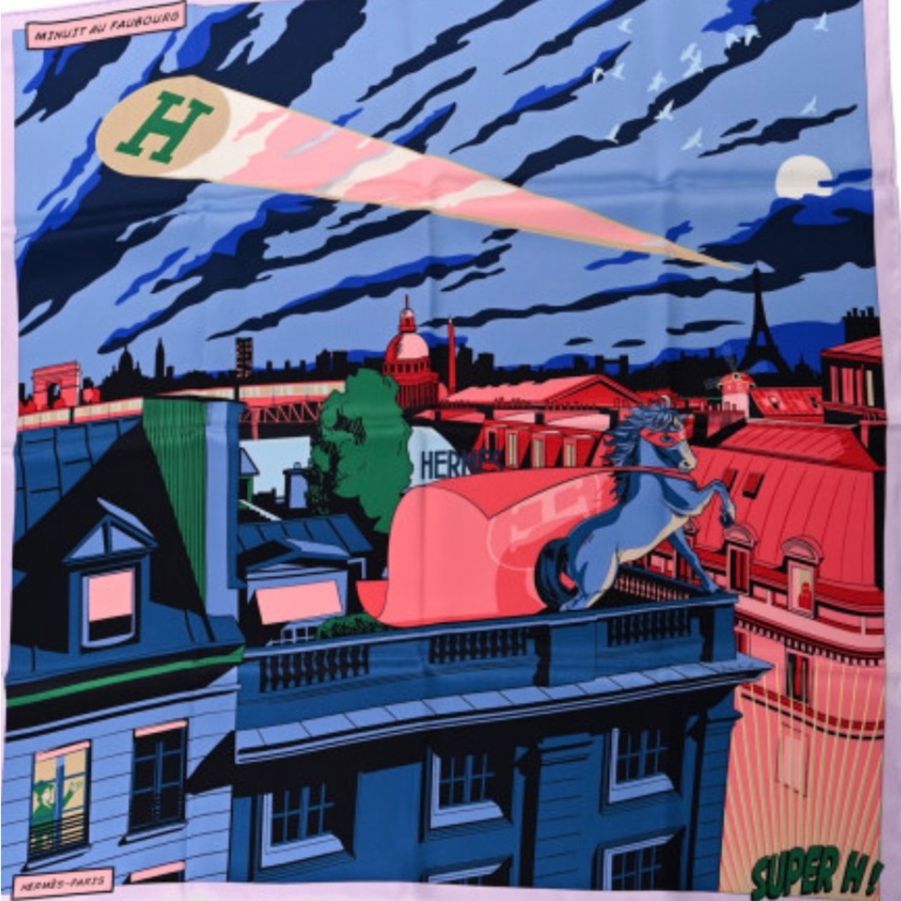 Hermes 70 cm silk scarf